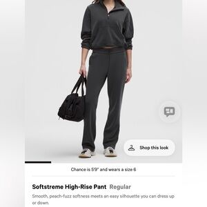 Lululemon softstreme high rise pants regular